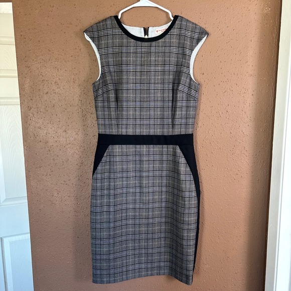 Brooks Brothers Dresses & Skirts - Brooks Brothers Red Fleece Plaid Sheath Dress Grey Blue Black 4 NEW